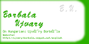 borbala ujvary business card